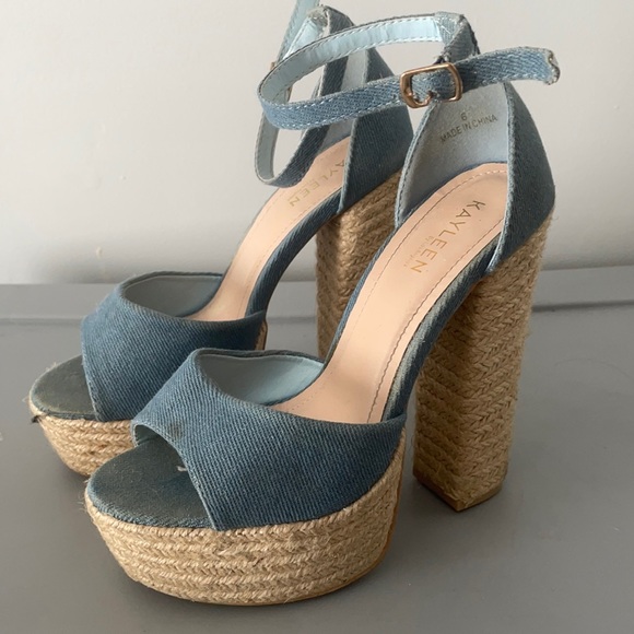 Denim heels miss Lola heels - Picture 1 of 4